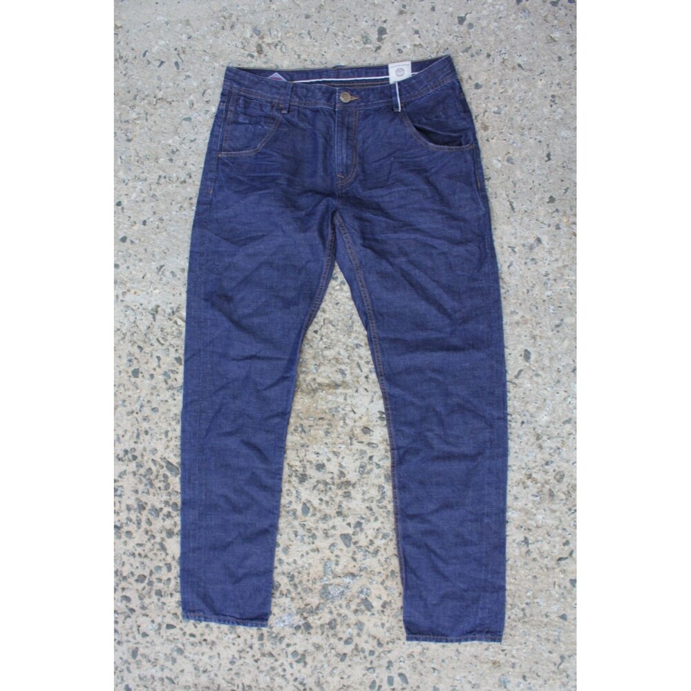 Selected Denim Dark Blue Slim Fit Jeans Size 36x34 Mens VERY NICE Tapered Leg